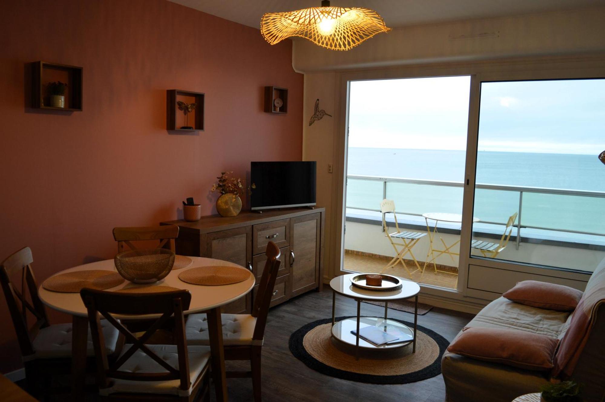 L'Esperluette - Magnifique Vue Mer Et Balcon Courseulles-sur-Mer Dış mekan fotoğraf